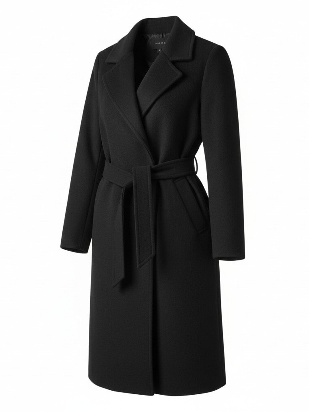 Vero Moda Black Long Trench Coat Belted Jacket Medium